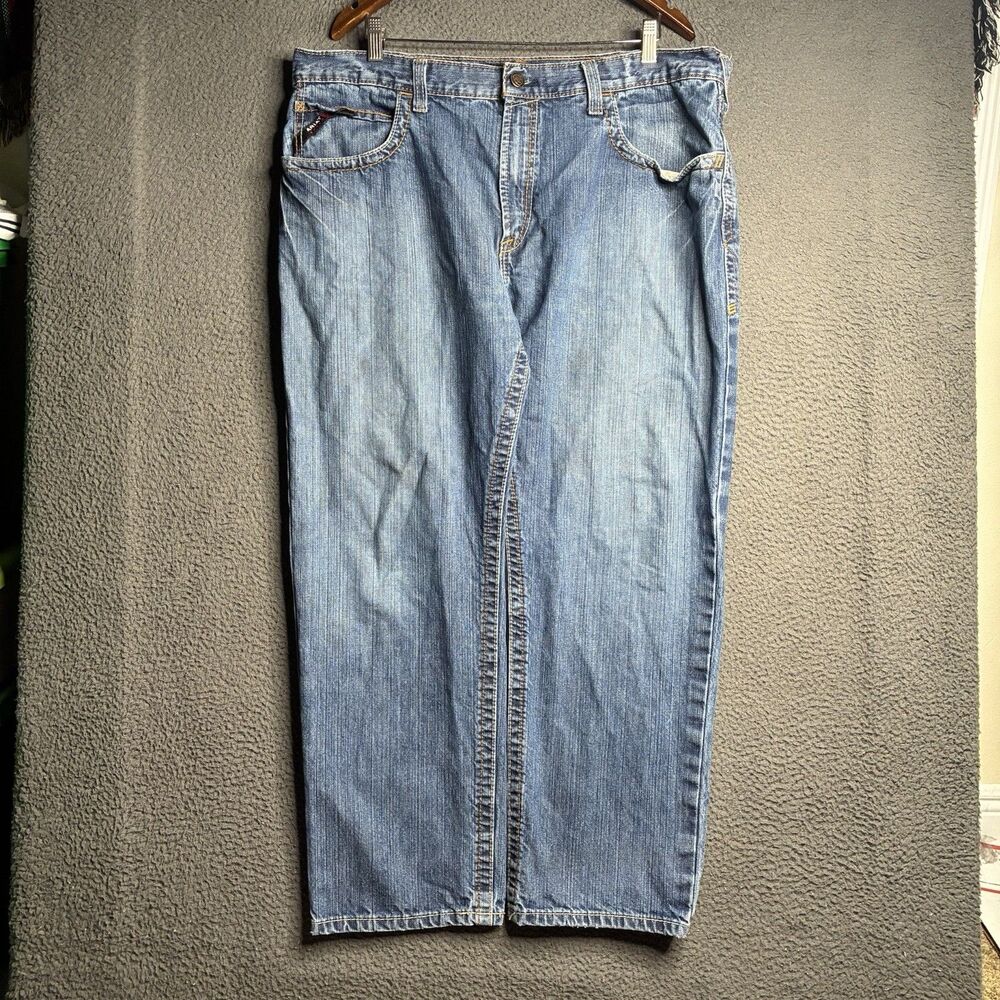 Ariat FR M3 Loose Straight Jeans Mens Flame Resistant Blue Denim Med Wash 40x30